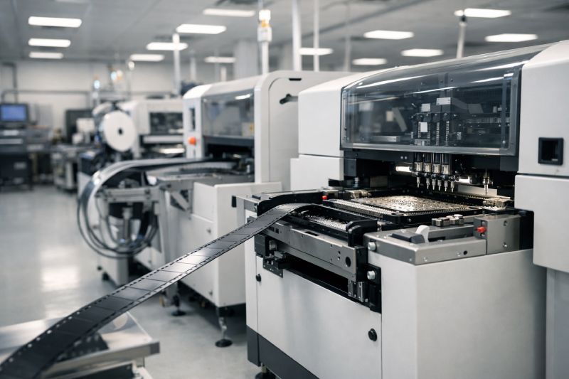 Embossed carrier tape used in automated SMT pick and place manufacturing environment