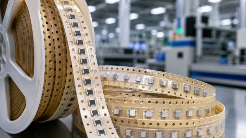 Paper carrier tape reels for passive components used in SMT packaging