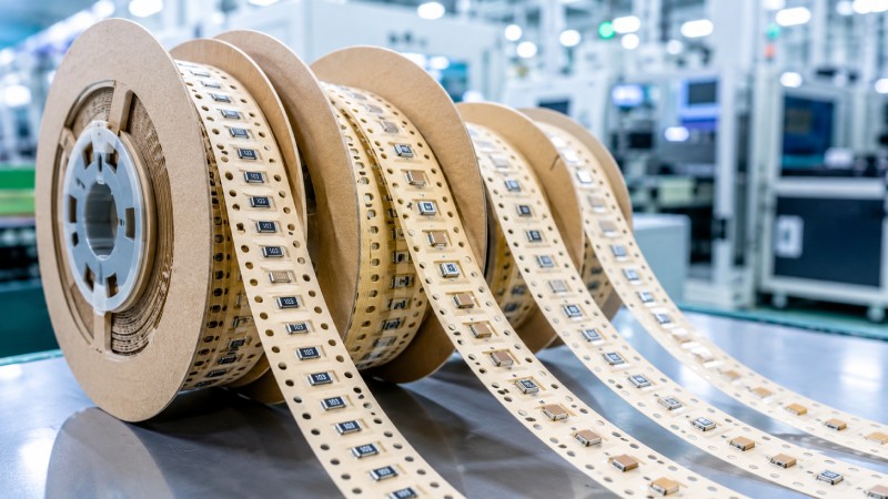 Paper carrier tape reels for small electronic components used in SMT packaging