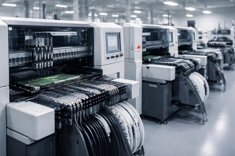 SMT production line environment illustrating suitable applications for punched carrier tape in tape and reel systems